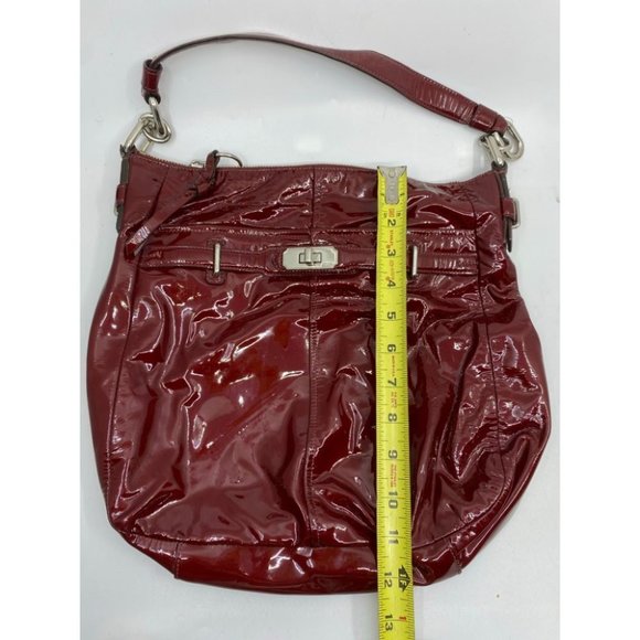 Coach Patent Leather Red Large Medium Shoulder Bag - Picture 4 of 13